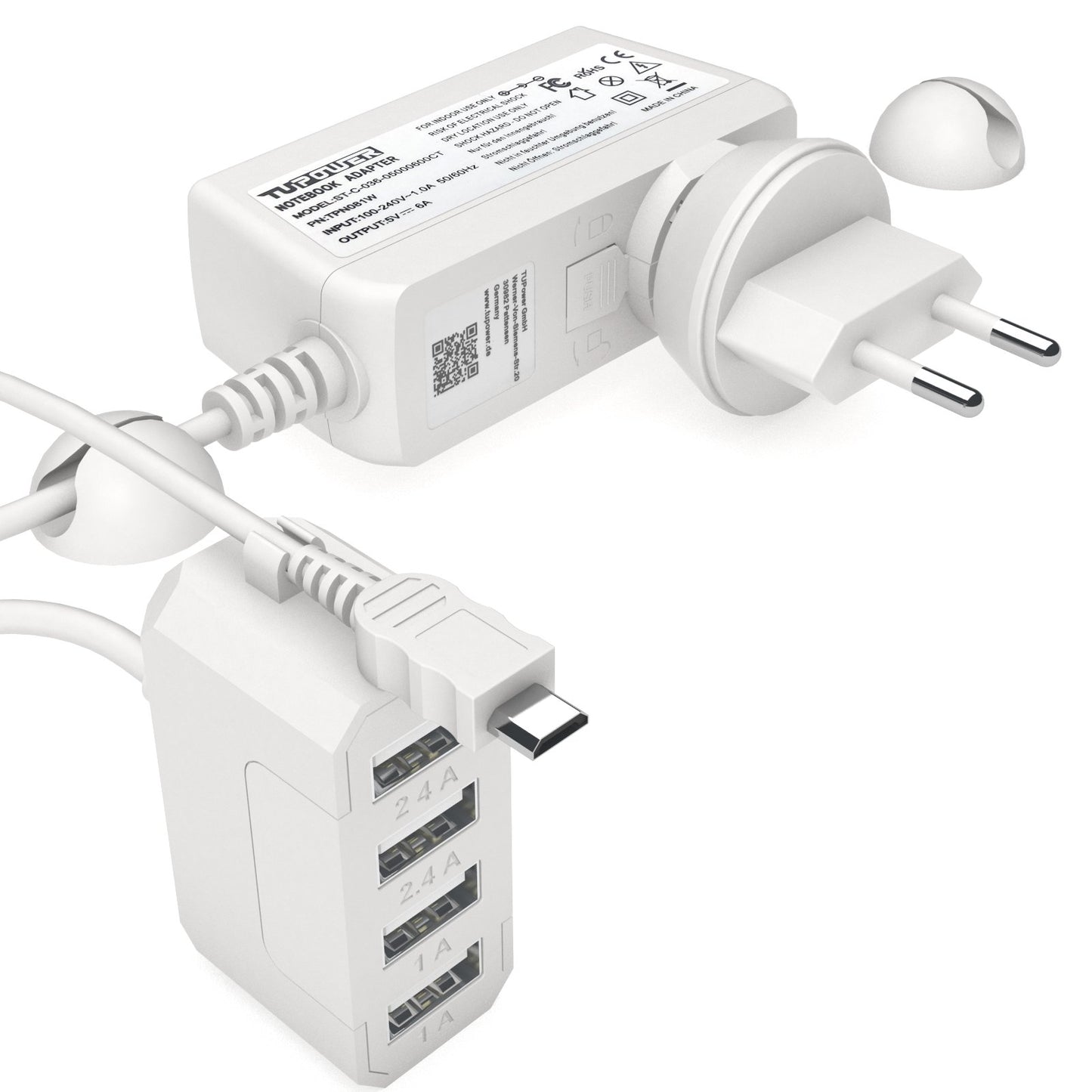 Ladegerät / USB Ladestion 4U mit 30W Leistung