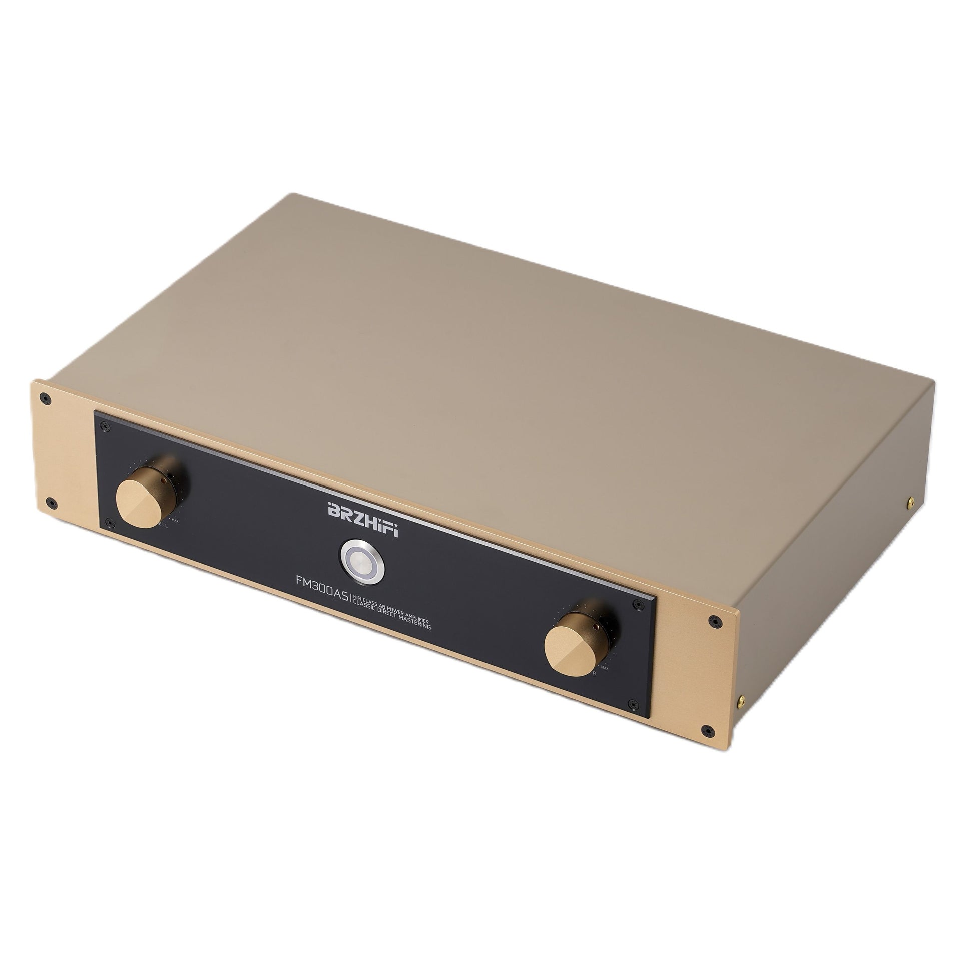 BRZHIFI FM300ASX2 Black HiFi Stereo-Verstärker mit schwarzer Front