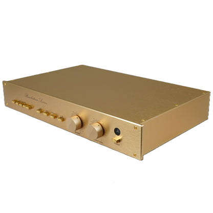 BRZHIFI FM255 HiFi Vorstufe in Gold mit XLR und RCA Eingängen
