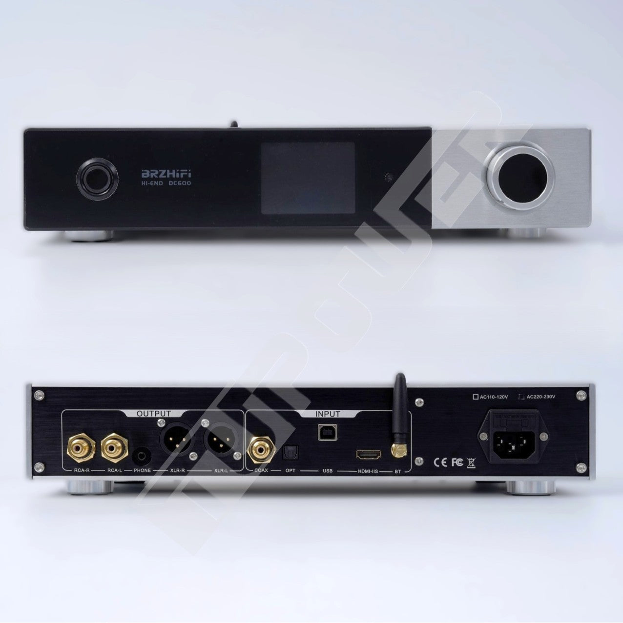 BRZHIFI DC600 HiFi DAC mit XLR RCA und Kopfhörerausgang