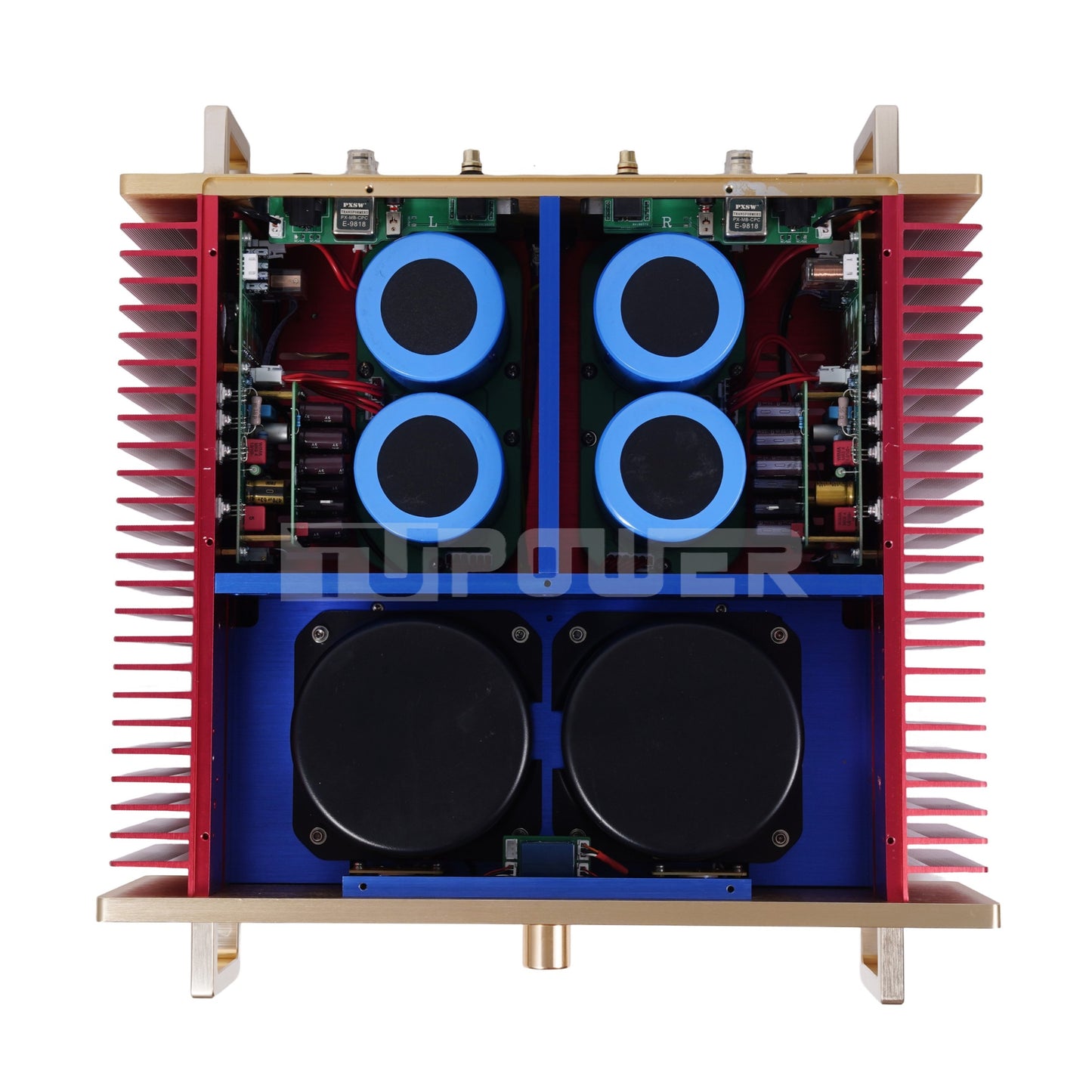 BRZHIFI NHB-108 Innenaufbau mit Ringkerntransformatoren