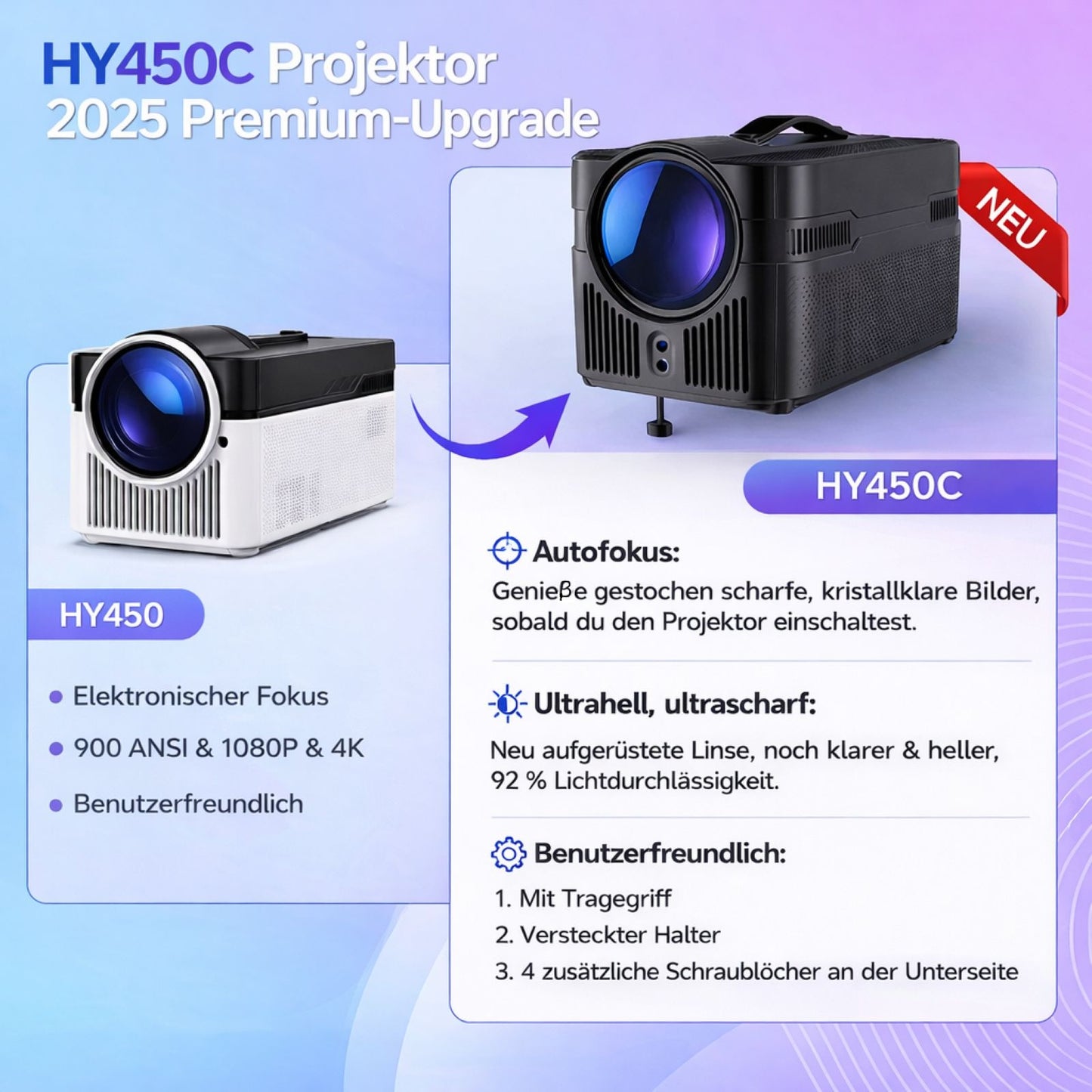 Magcubic HY450C Ultra-Short-Throw Heimprojektor