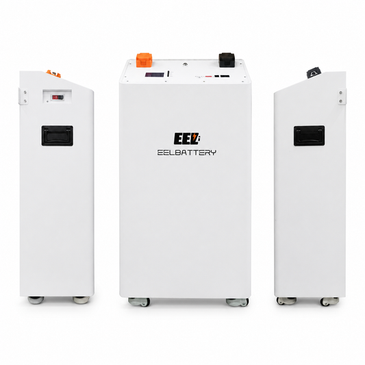 Weiße EEL DIY LiFePO4 Batteriebox Niedervolt-System