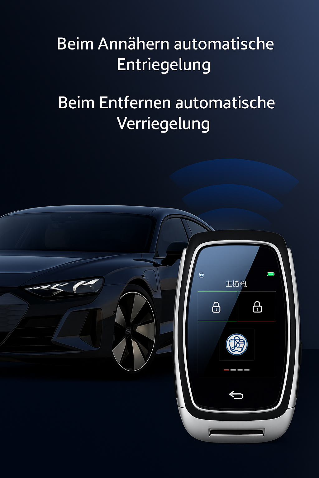 Intelligenter LCD Autoschlüssel Smart Key mit Touchscreen + Umbau