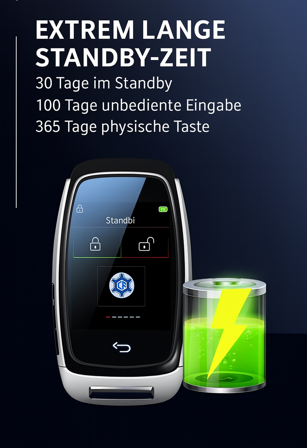 Intelligenter LCD Autoschlüssel Smart Key mit Touchscreen + Umbau