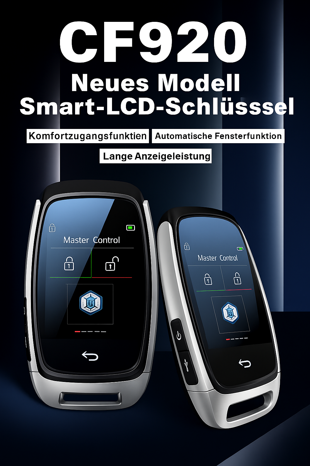 Intelligenter LCD Autoschlüssel Smart Key mit Touchscreen + Umbau
