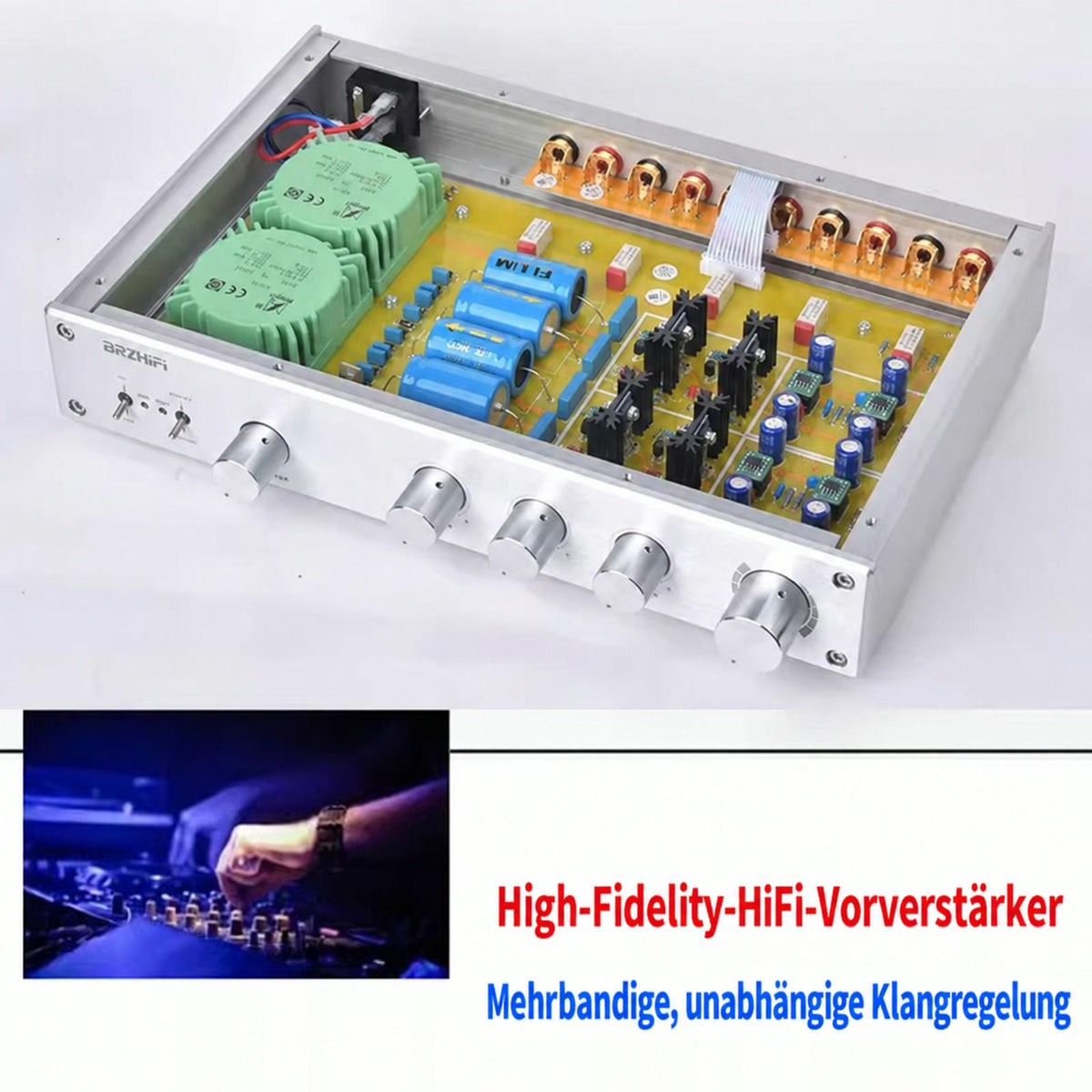 Innenaufbau der BRZHIFI FV-2020 und FV-2024 Vorstufen-Bildserie
