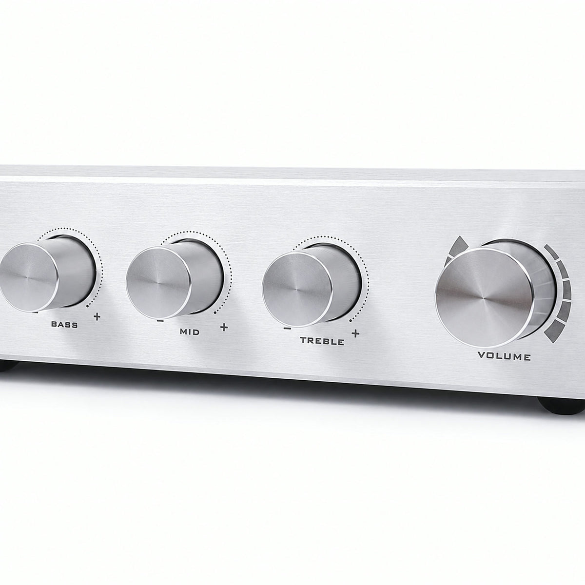 BRZHIFI FV-2020 Vorstufe: Regler für Bass, Mitten, Höhen und Lautstärke