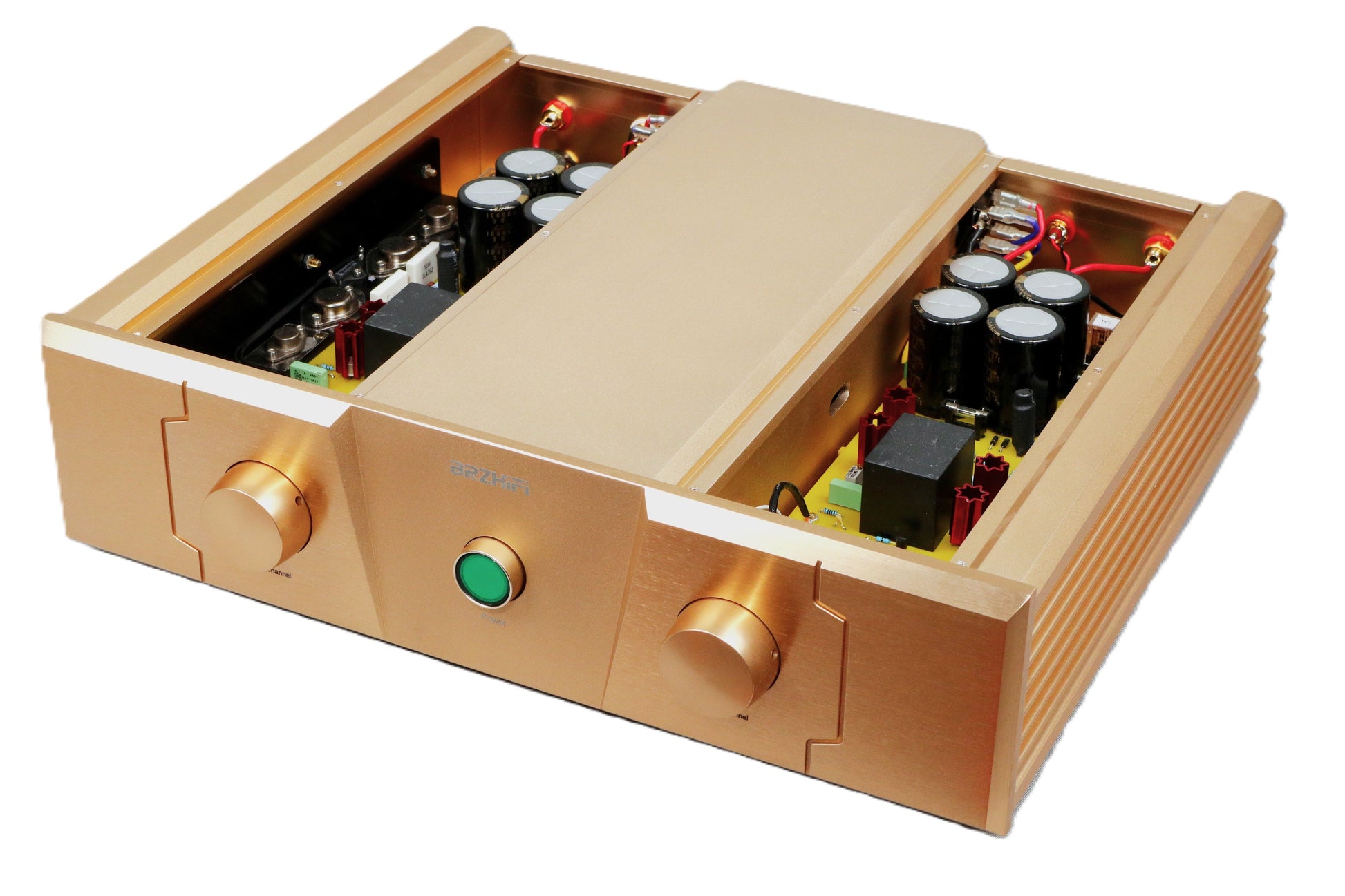 BRZHIFI 300A Gold HiFi Stereo-Verstärker Frontansicht