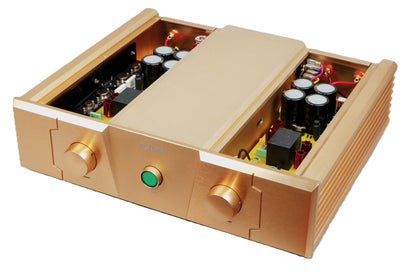 BRZHIFI 300A Gold HiFi Stereo-Verstärker Frontansicht