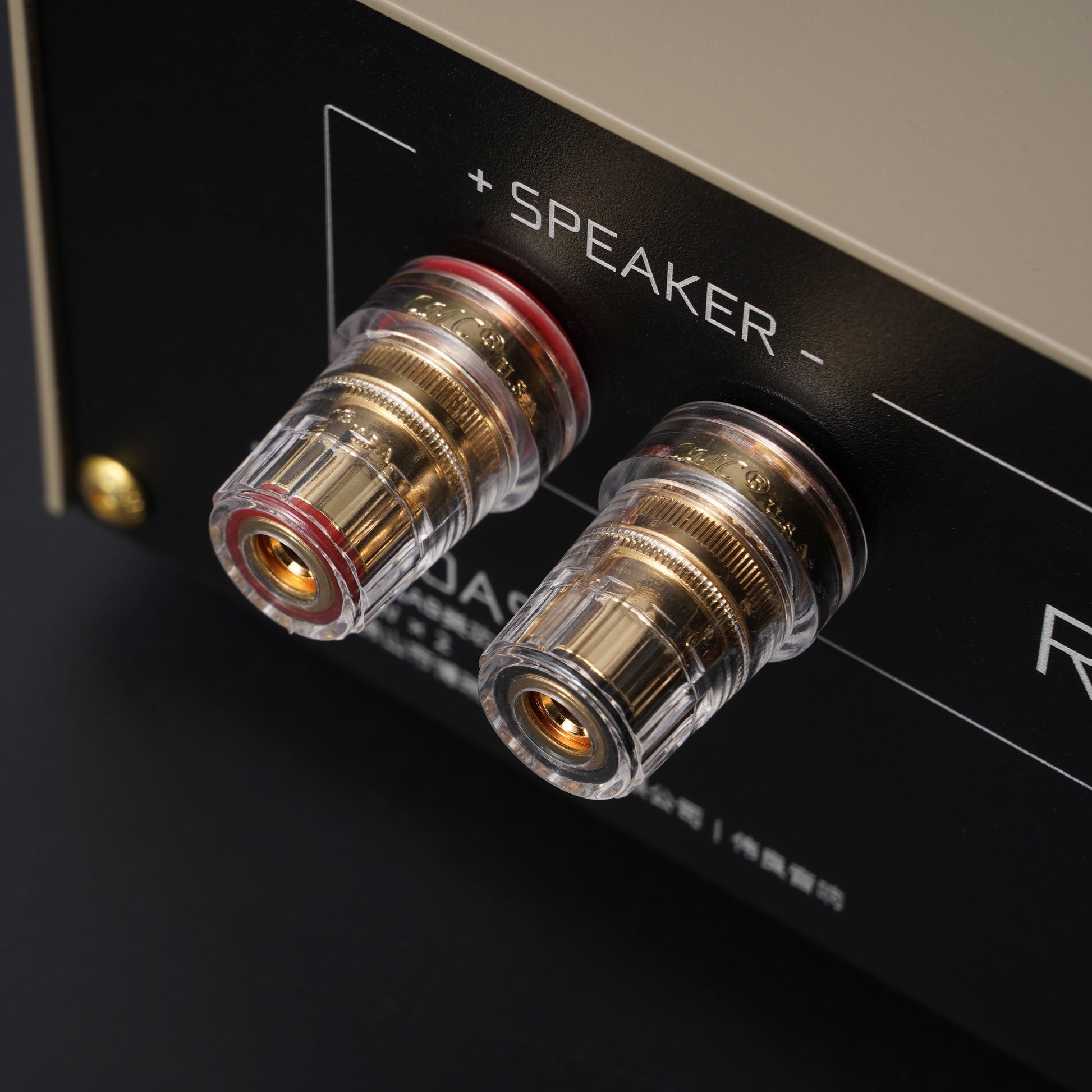 BRZHIFI 300ASX2 Black vergoldete Crystal Lautsprecheranschlüsse