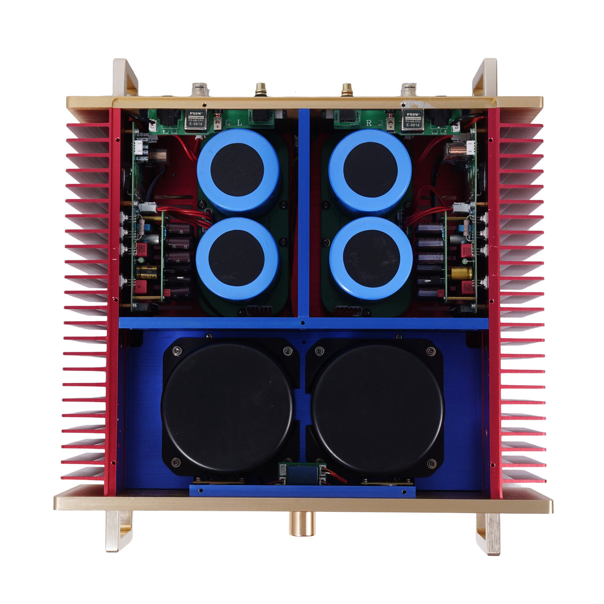 BRZHIFI NHB-108 Innenaufbau mit Ringkerntransformatoren