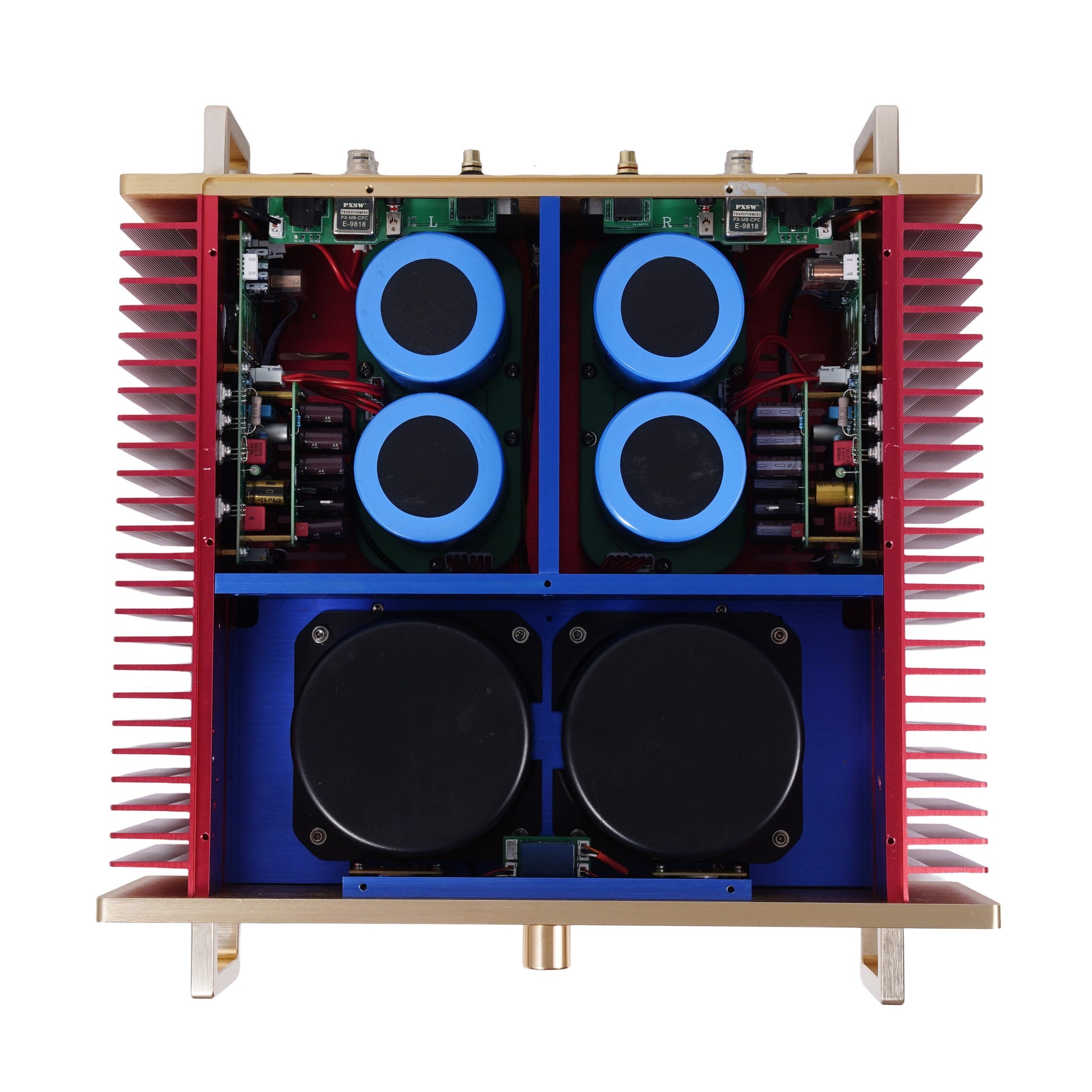 BRZHIFI NHB-108 Innenaufbau mit Ringkerntransformatoren