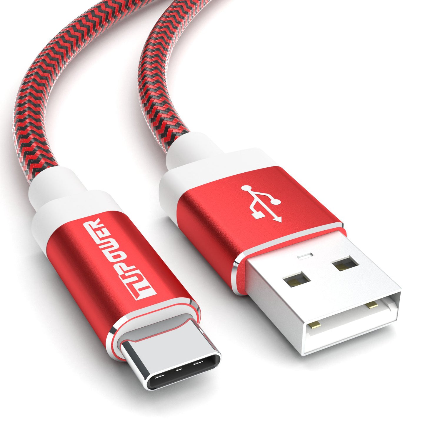 USB C Kabel 2m Ladekabel Rot Doppelpack